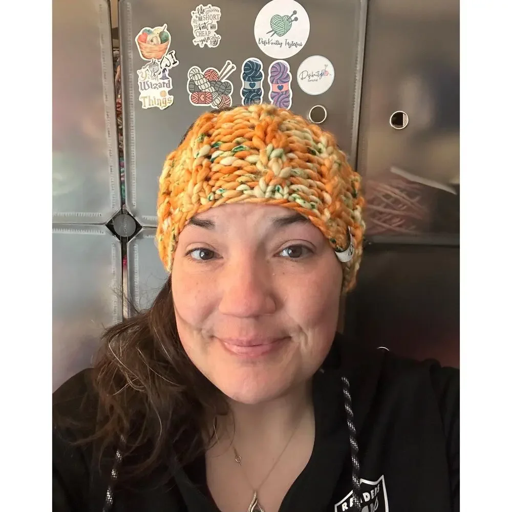 Hand Knit Merino Wool Headband - Salt Water Taffy Ear Warmer